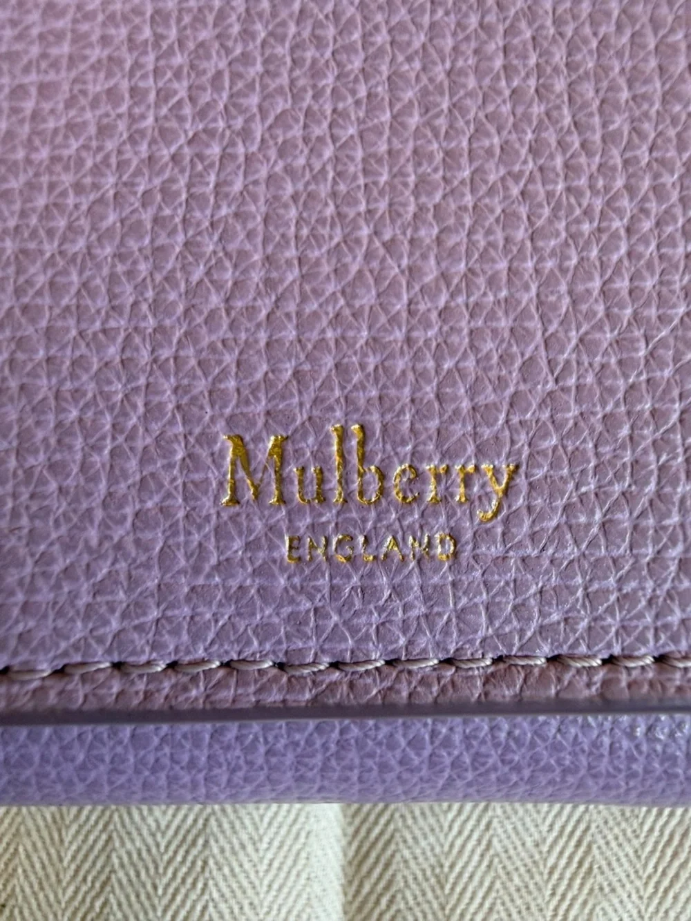 Mulberry - Small Continental French Purse - Purple Classic Grain
